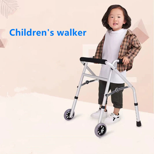 Child Folding Walker Devices Lower Limb Walking Stick Rehabilitation Instrument for Cerebral Palsy Disabled Walker Assisted