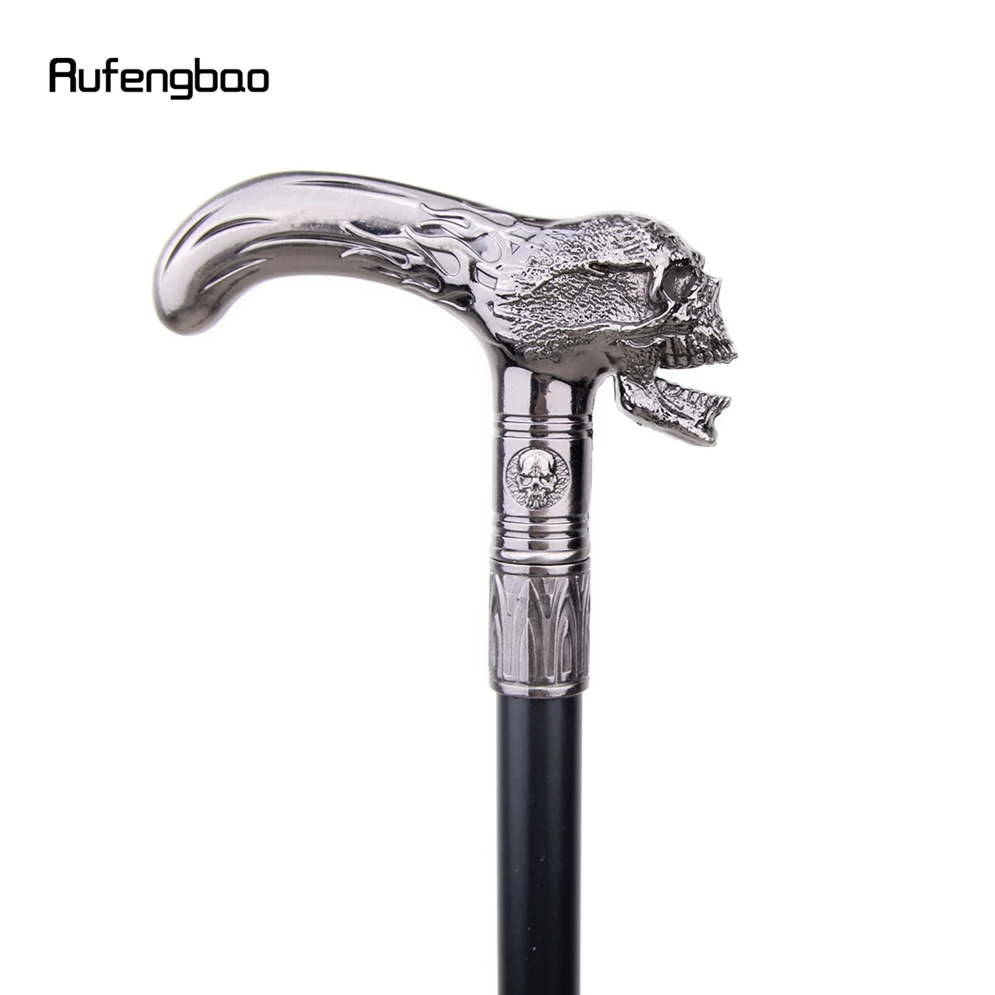 Skull Head Walking Stick with Hidden Plate Self Defense Fashion Cane Plate Cosplay Crosier Stick 93cm