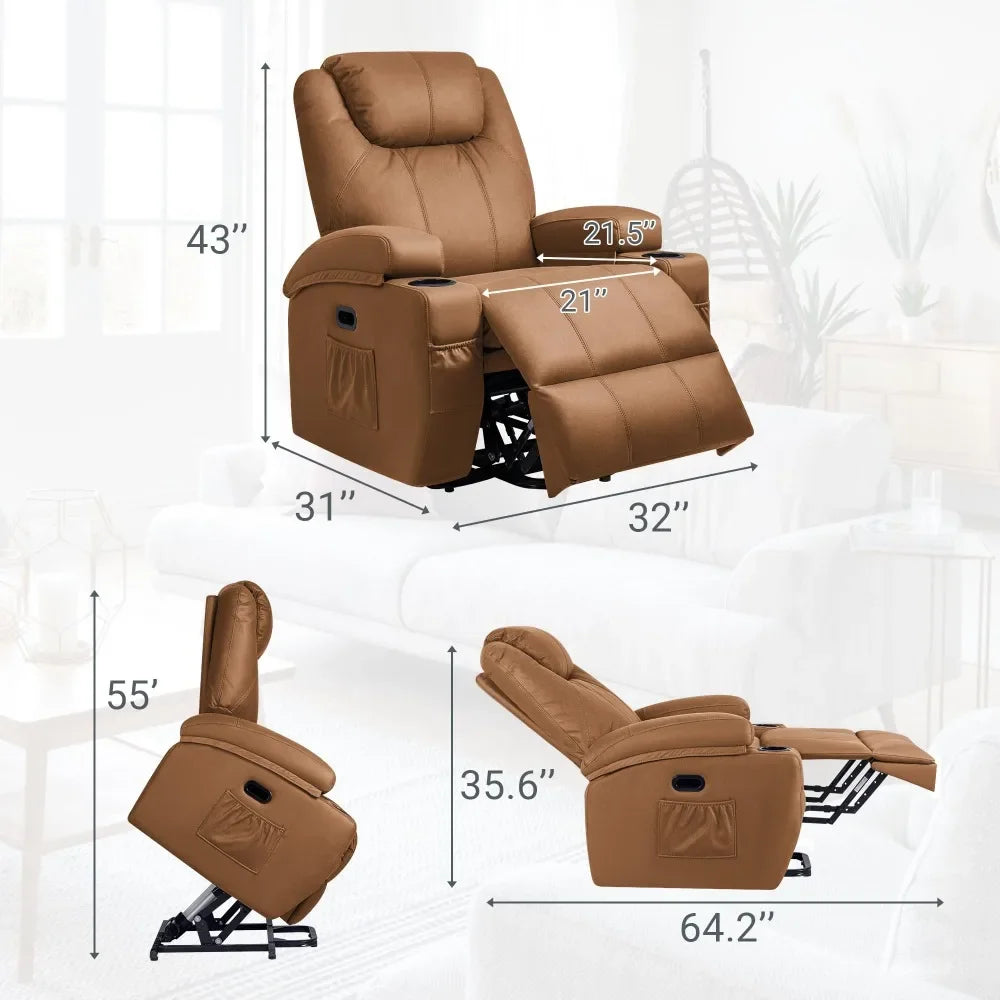 2023 New Power Lift Recliner Chair with Massage and Heat, Technical Fabric Sofa