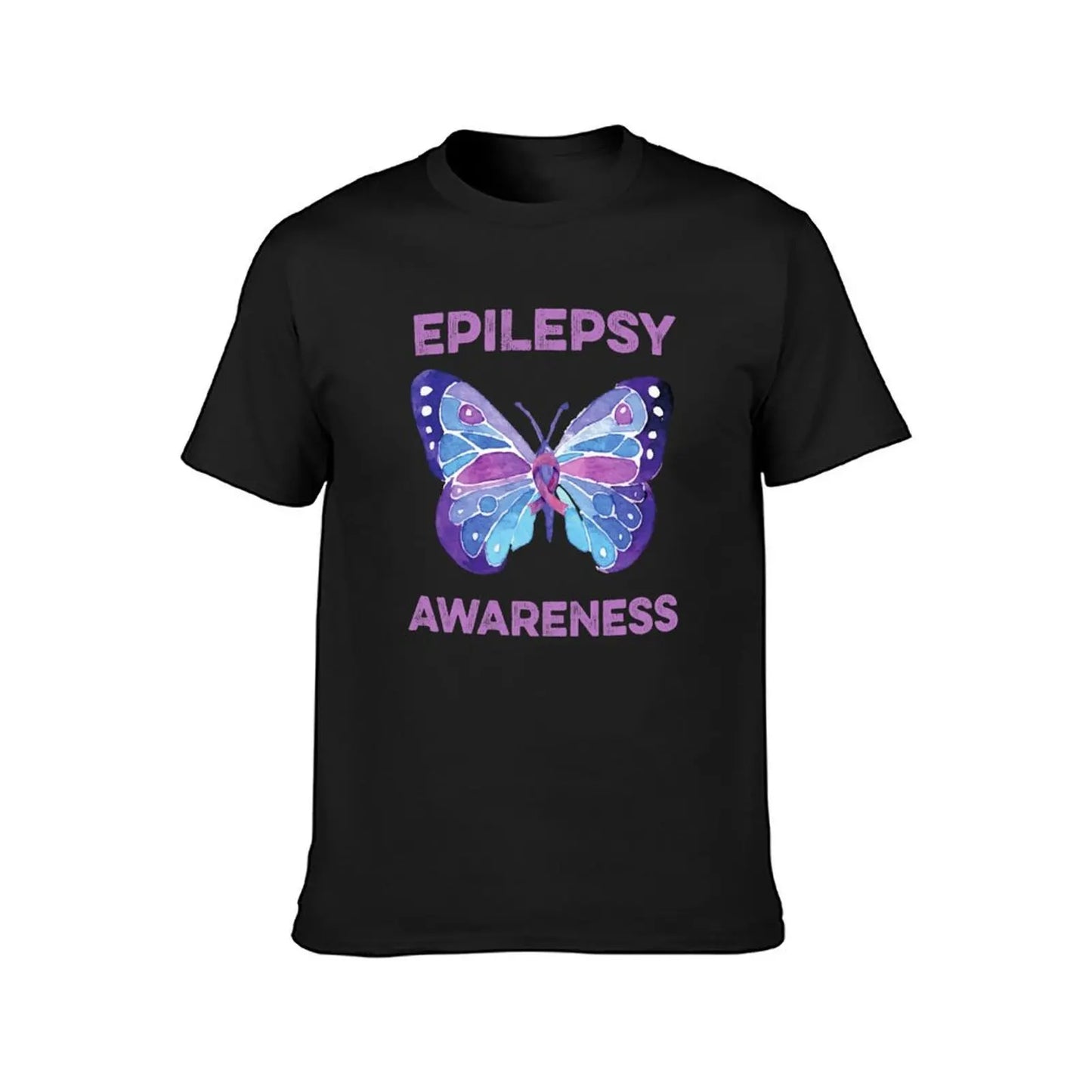 Epilepsy Awareness Butterfly Purple Ribbon Seizure T-Shirt