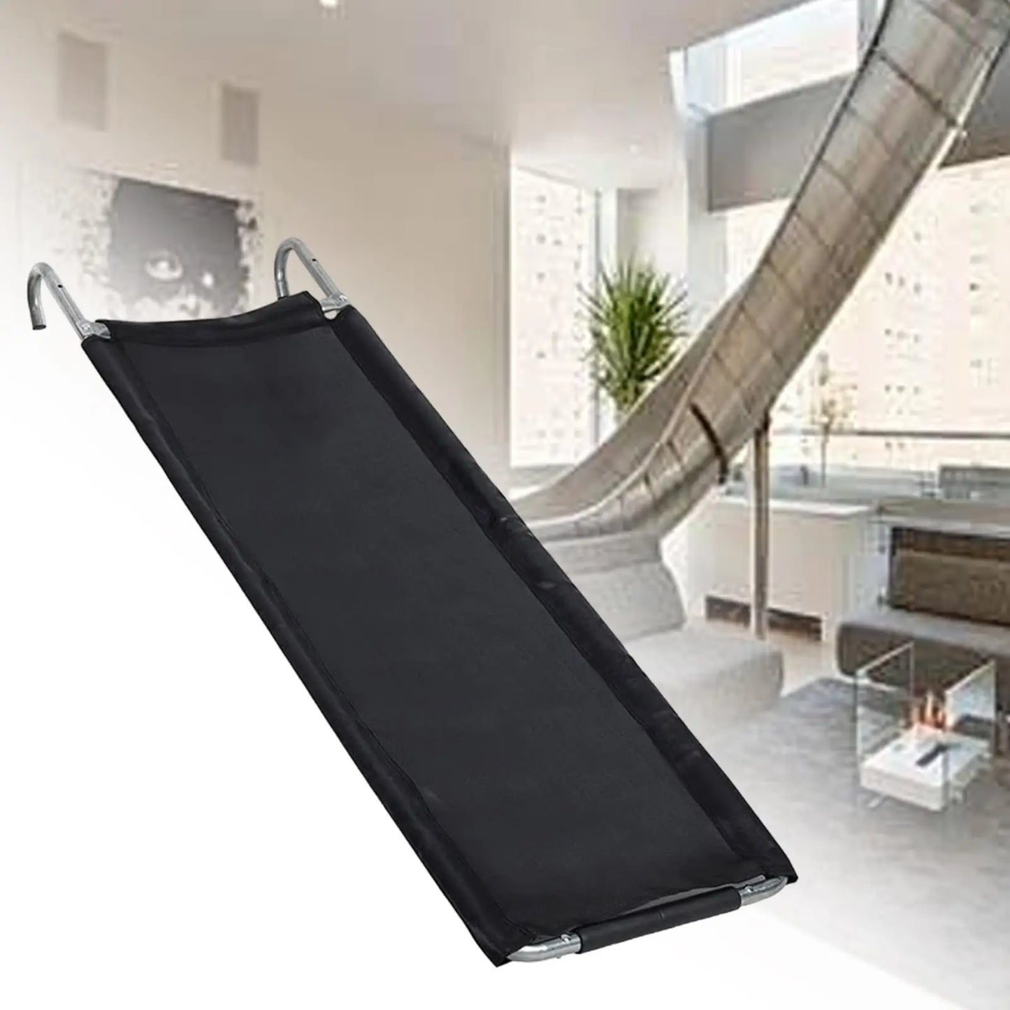 Trampoline Slide with Handles widening Steps Easy to Install for Slide Down