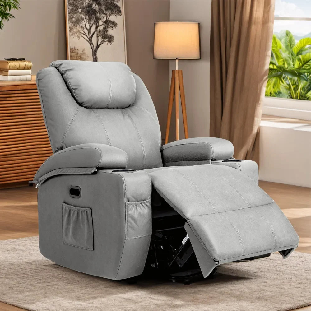 2023 New Power Lift Recliner Chair with Massage and Heat, Technical Fabric Sofa