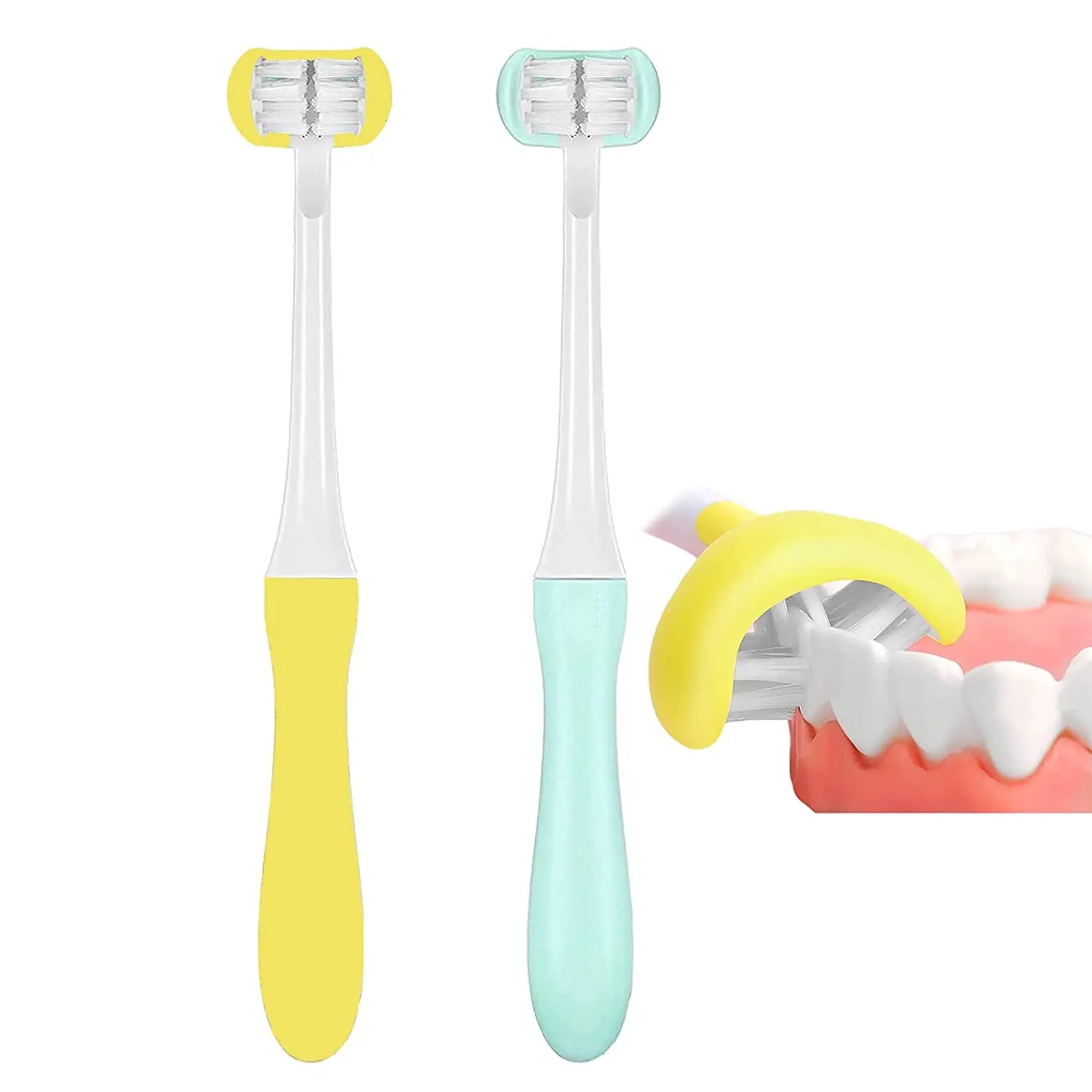 3 Sided Toothbrush Bristles for Special Needs Kids  Autism ToothbrushSoft Bristles Soft and Gentle for Complete Tooth Gum Care