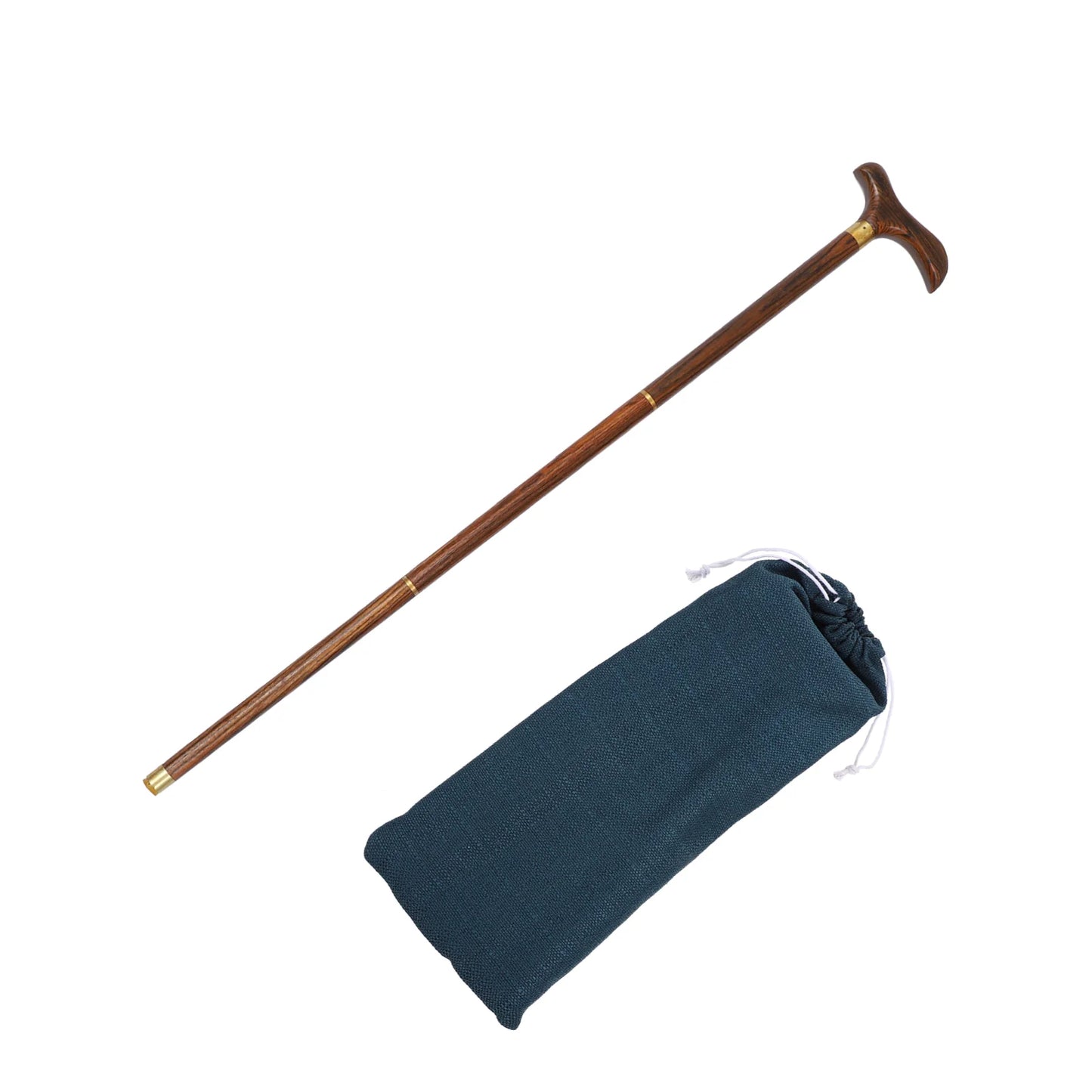 Wood Cane Curved Walking: Mountain Carving Trekking Climbing Canes Pole for Hand Crutch Crutches 87x14cm