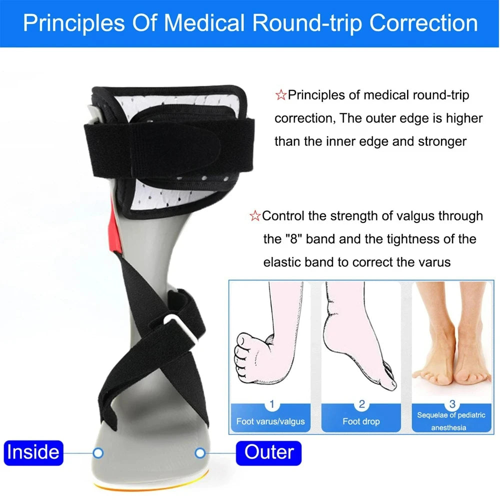 Correction of Stroke Hemiplegia and Ankle Joint Fixation with Foot Drop Orthosis Device for Inversion and Valgus Correction Shoe