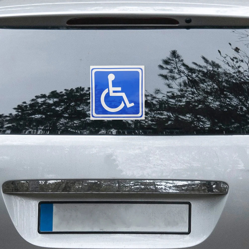 6 Sheets Disabled Signage for Car Wheelchair Stickers Cars Window Handicapped Tag Parking inside Symbol Labels