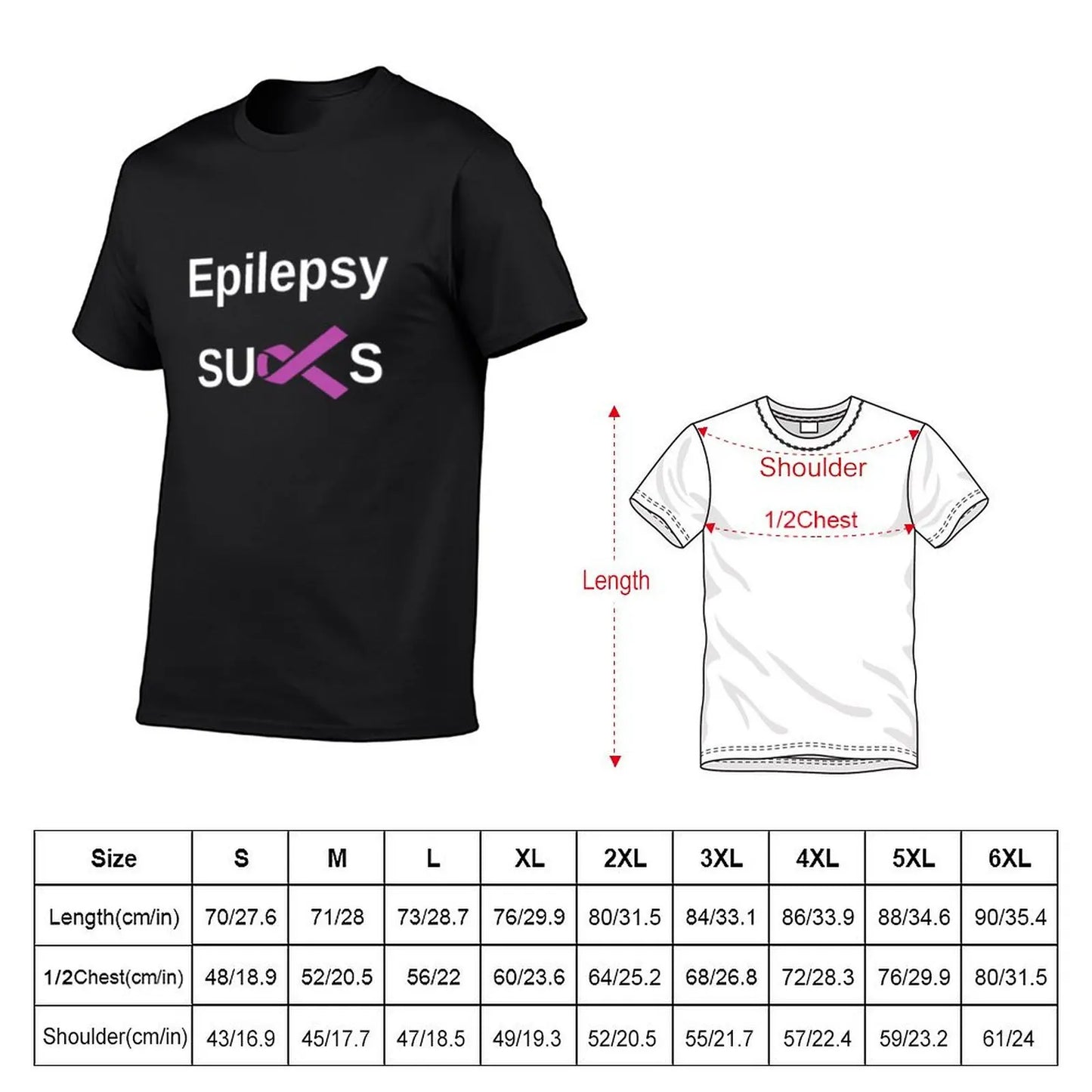 end epilepsy for a seizure free life epilepsy sucks T-Shirt Aesthetic clothing anime clothes plain t shirts men