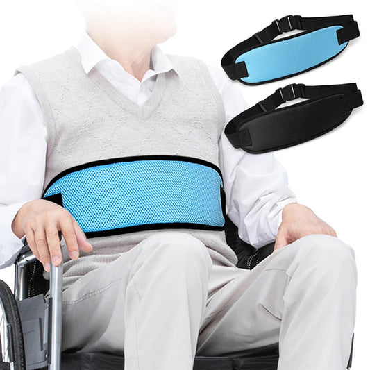 Wheelchair Seats Belt Adjustable Safety Harness Fixing Breathable Brace for disabled, or Elderly Patients- Restraints Straps Brace Support