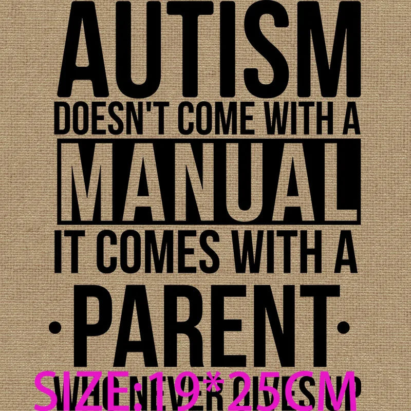 Kids Iron On Patches We Wear Blue For Autism Awareness Autism its not a disability Rainbow Dabbing Skull Gnomes DTF Print