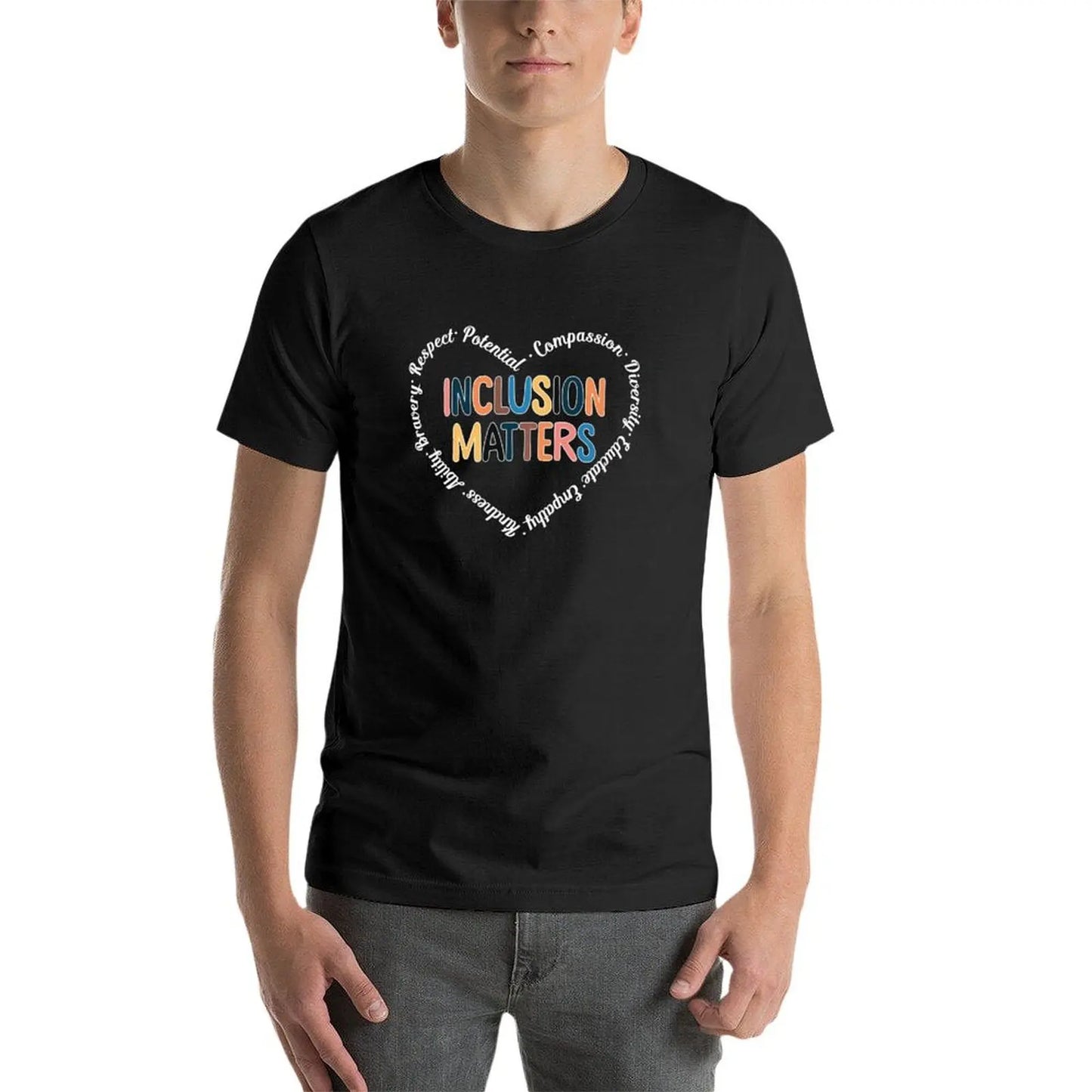 Inclusion Matters Heart SPED Teacher T-Shirt