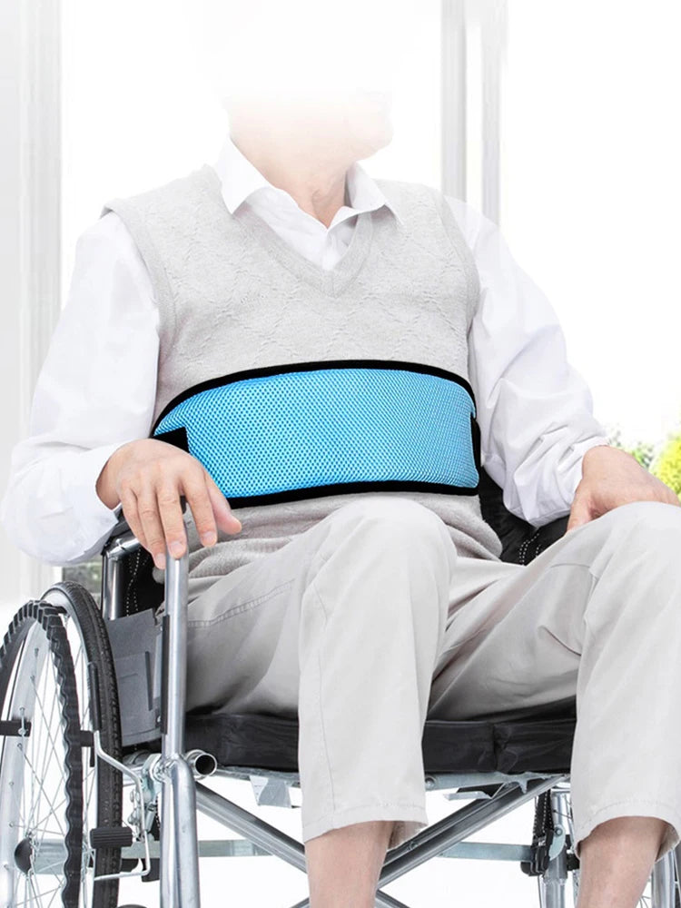 Wheelchair Seats Belt Adjustable Safety Harness Fixing Breathable Brace for disabled, or Elderly Patients- Restraints Straps Brace Support