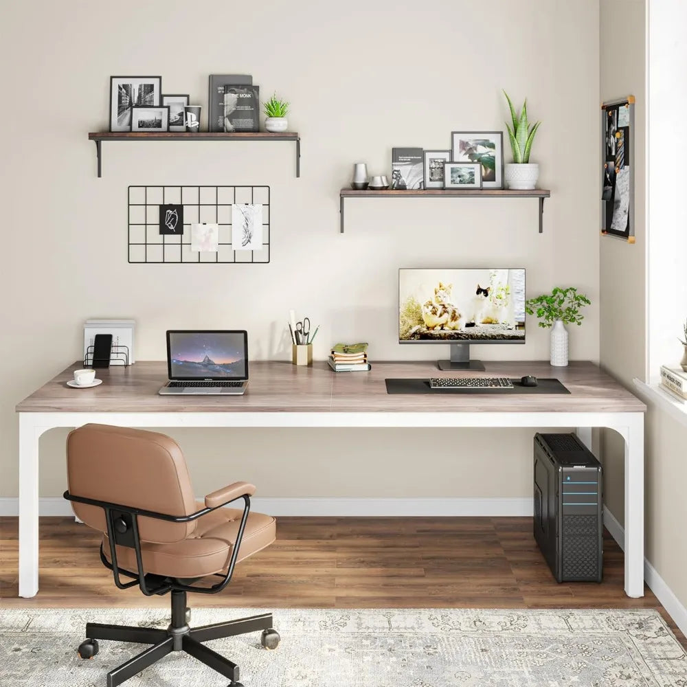 78.7 Inches Extra Long Computer Desk 2 Person Desk, Double Long Desk, Workstation for Home Office- Meets ADA Recommendations for accessibility dimensions including wheelchairs