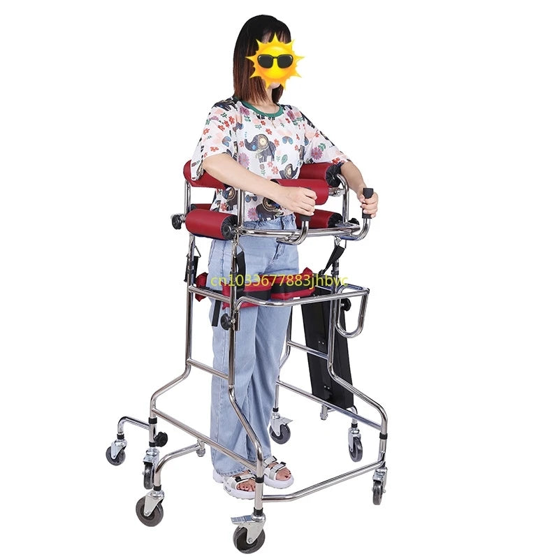 Adult foldable walker the elderly and disabled accessible design, for Celebrah paralysis patients to stand and walk confidently