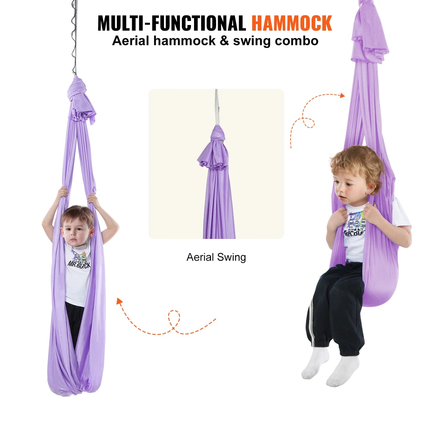 VEVOR Sensory Swing for Kids 3.1 Yards Therapy Swing for Child w/Special Needs Cuddle Swing for Child with Autism ADHD Aspergers