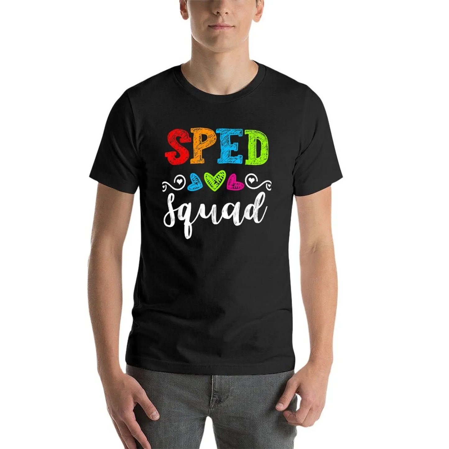 Back To School Team Gift For Special Ed Teacher Sped Squad T-Shirt oversized plain sublime sweat mens plain t shirts