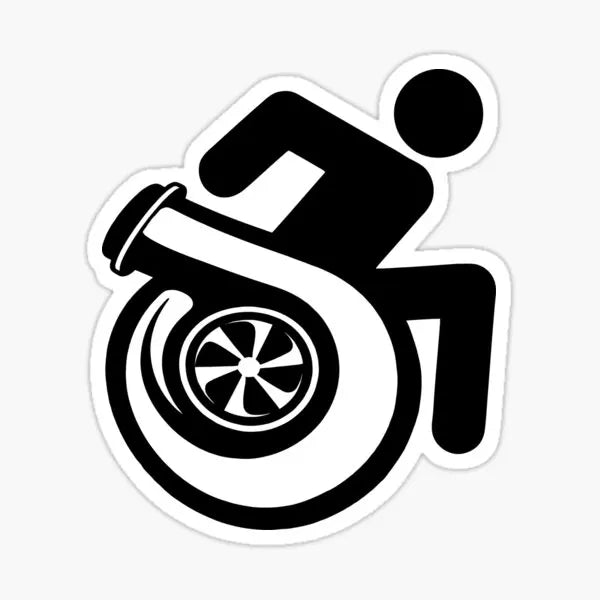 Creative Disabled Wheelchair Sticker Window Vinyl Bicycle Accessories Laptop Car Truck Van Wall Decorate Decals Customizable