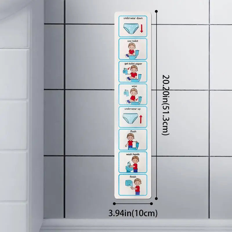 Potty Training Visual Chart Toilet Training Sticker Chart Step-by-Step Visual Schedules For Children Ideal For Special Needs