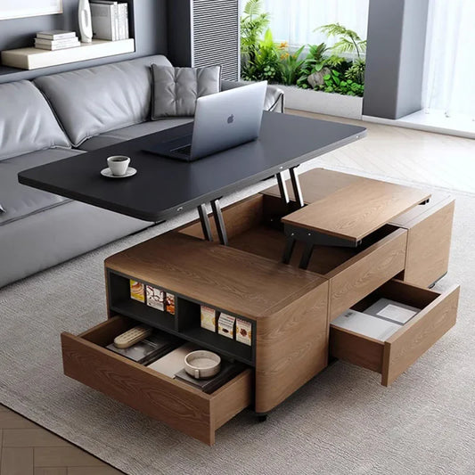 Storage Nordic Coffee Table Trau Lift Up Organizer Mesa Lateral Small Coffe Table Modern Minimalist Couchtisch Home Furniture