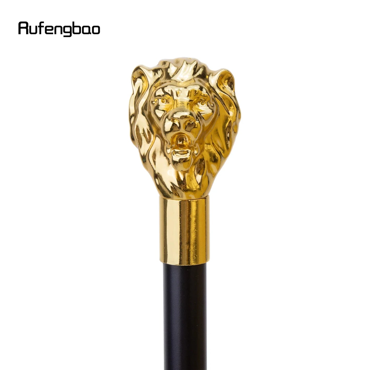 Gold Luxury Lion Head Handle Fashion Walking Stick for Party Decorative Walking Cane Elegant Crosier Knob Walking Stick 93cm