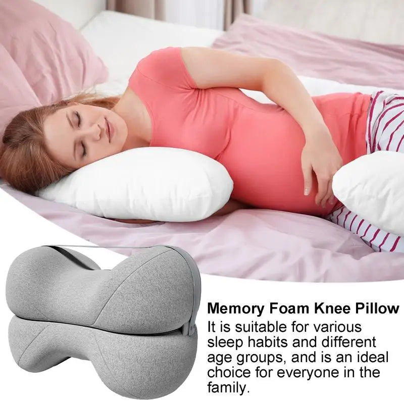 Memory Foam Leg Pillow Leg Pillows For Sleeping Zipper Closure Ergonomic Between Knee Pillow Washable Cover Leg Positioner For