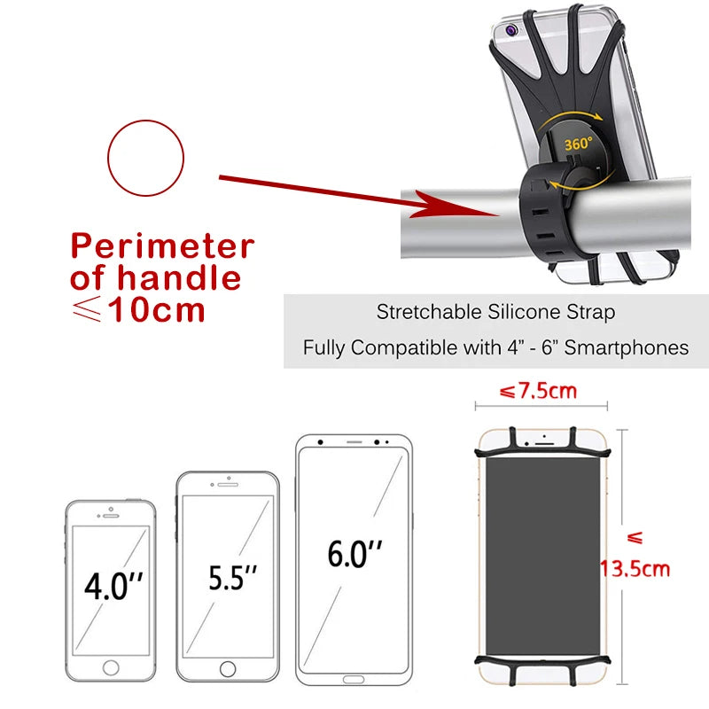 Cell Phone Holder for Stroller, Push Chair, Wheelchair, & Walker