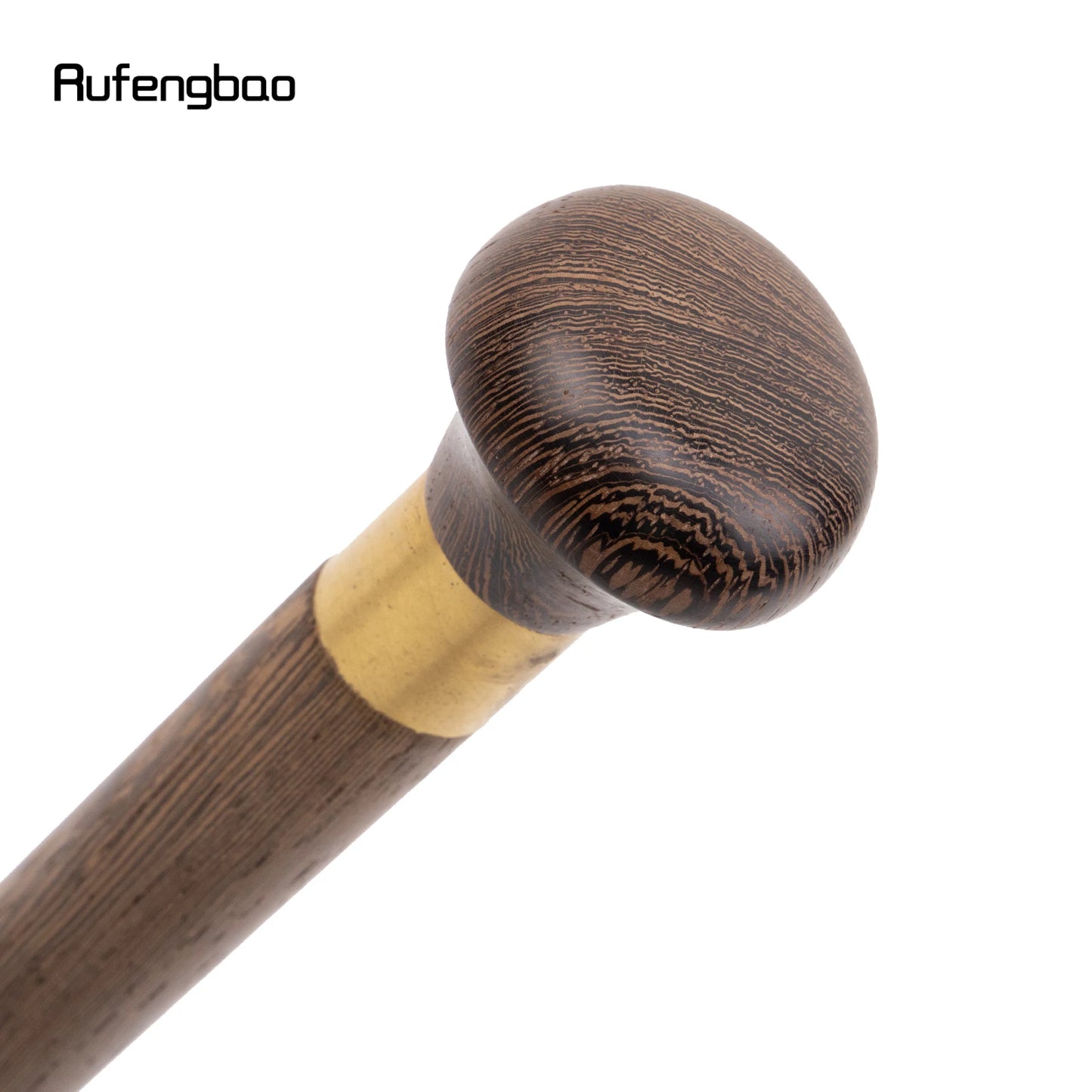 Brown Wooden Traditional Fashion Walking Stick Decorative Cospaly Party Wood Walking Cane Halloween Mace Wand Crosier 88cm