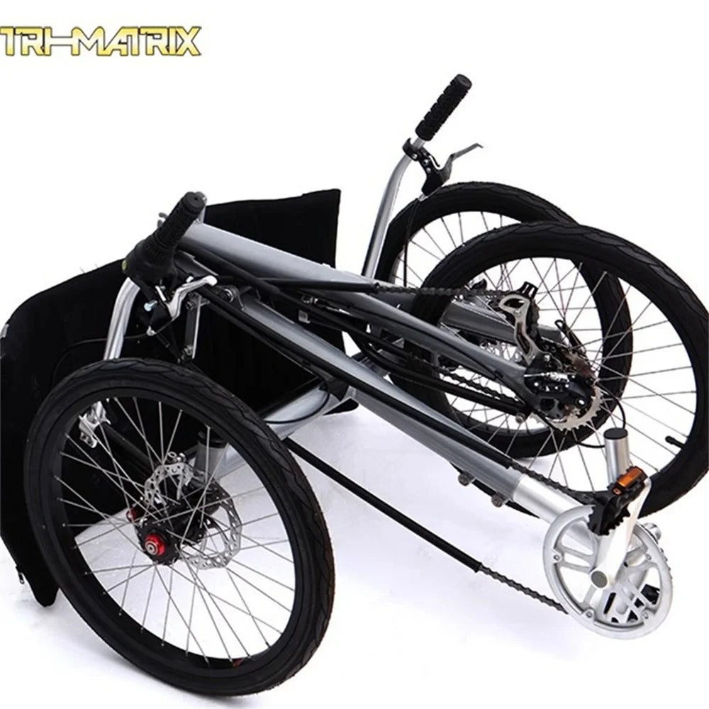 TRI-MATRIX Three-wheel Bicycle Recumbent Trike Tricycle 3 Speed