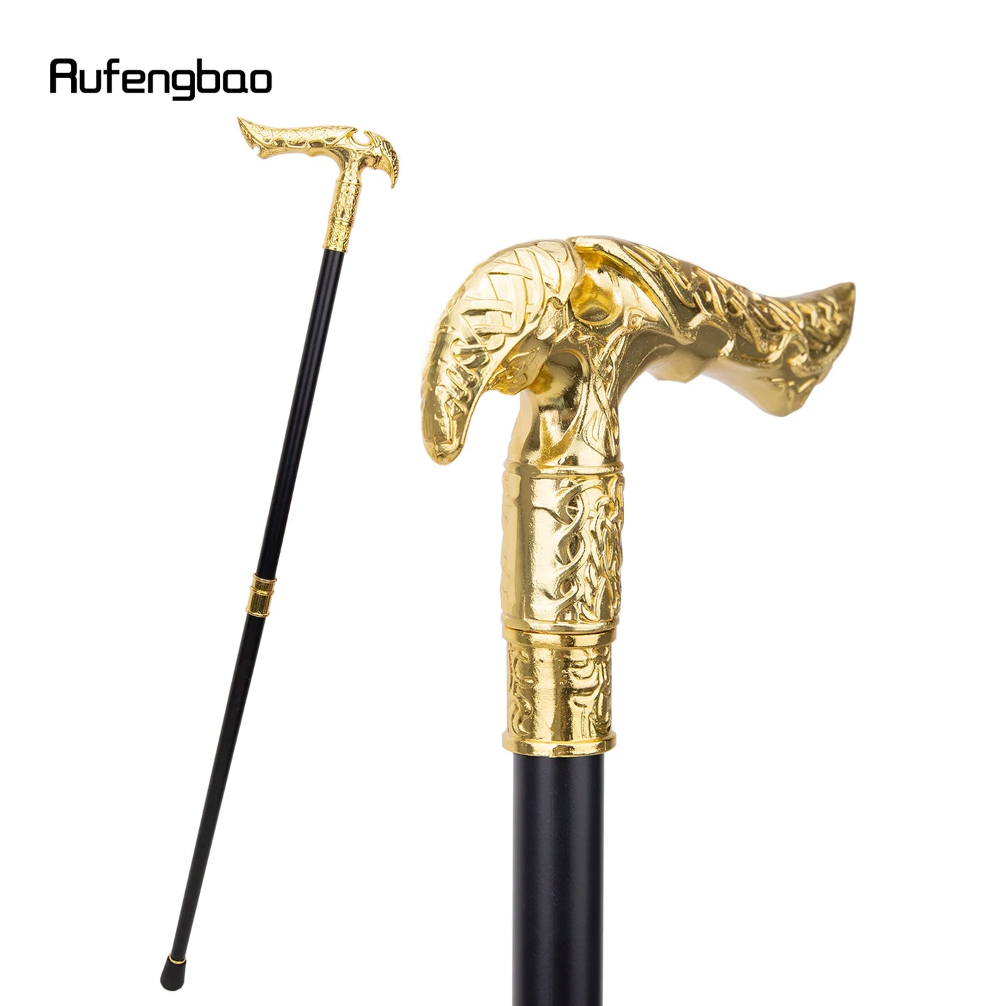 Gold Luxury Type Walking Stick with Hidden Plate Self Defense Fashion Cane Plate Cosplay Crosier Stick 93cm