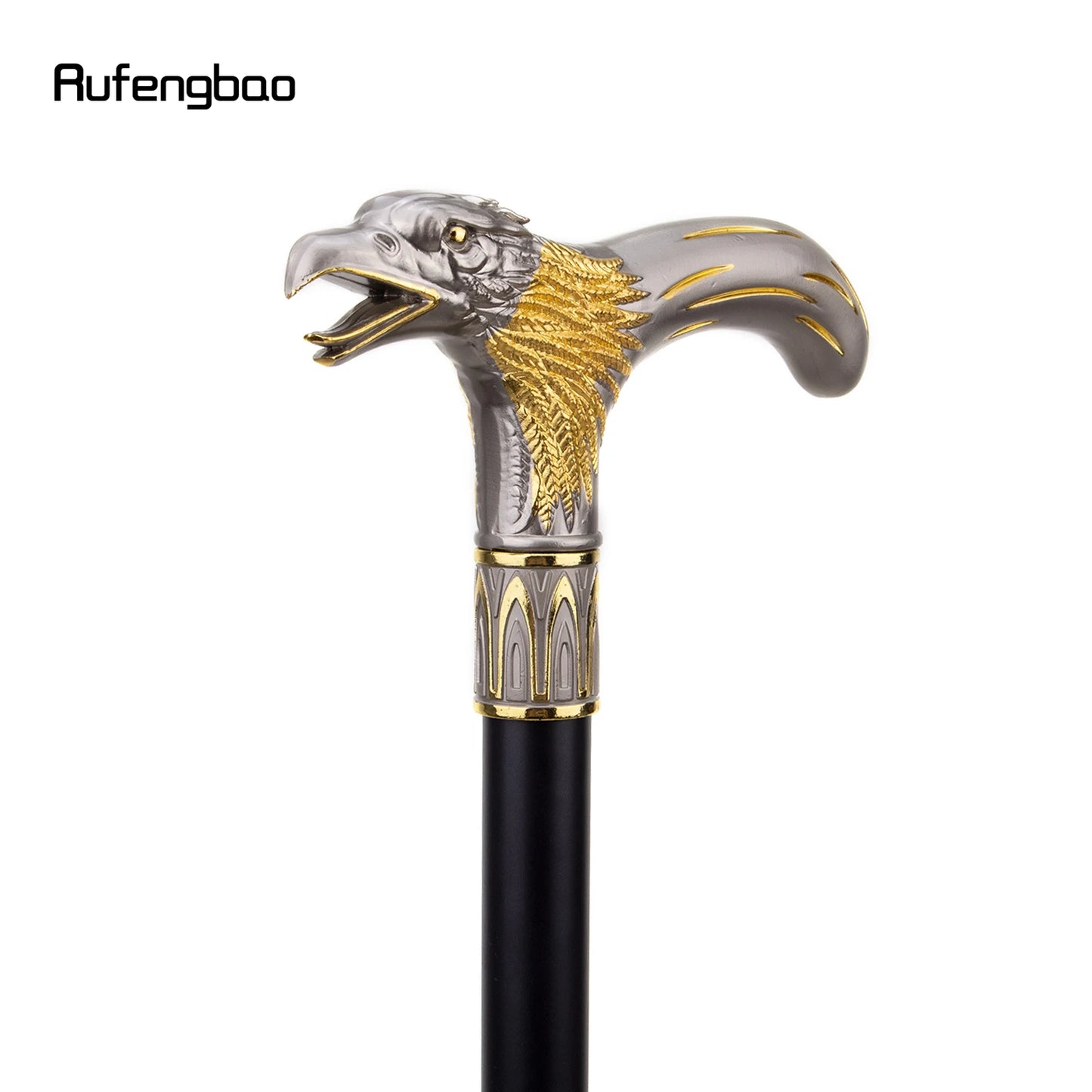 Golden Dinosaur Eagle Hawk Walking Cane Fashion Decorative Walking Stick Gentleman Elegant Cosplay Cane Knob Crosier 93cm