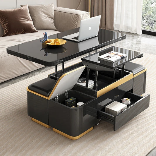 Foldable Black Coffee Tables Luxury Modern Floor Nordic Design Coffee Table Living Room Nordic Tavolino Da Salotto Furniture